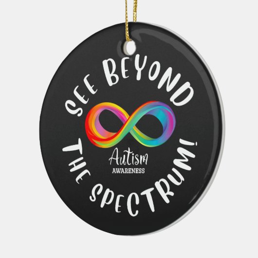 自閉症意識 – スペクトルの向こう側を見る セラミックオーナメント (左)