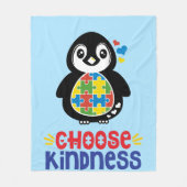 自閉症意識 – フリースブランケット (正面)