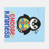 自閉症意識 – フリースブランケット (正面(横))