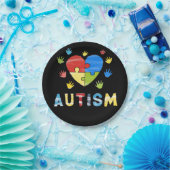 自閉症意識 ペーパープレート (パーティー)