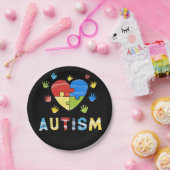 自閉症意識 ペーパープレート (パーティー)