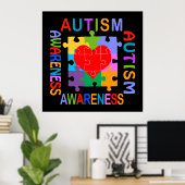 自閉症意識 ポスター (ホームオフィス)