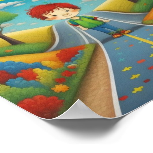 自閉症意識 – ポスター (角)