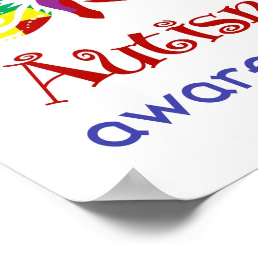 自閉症意識 ポスター (角)