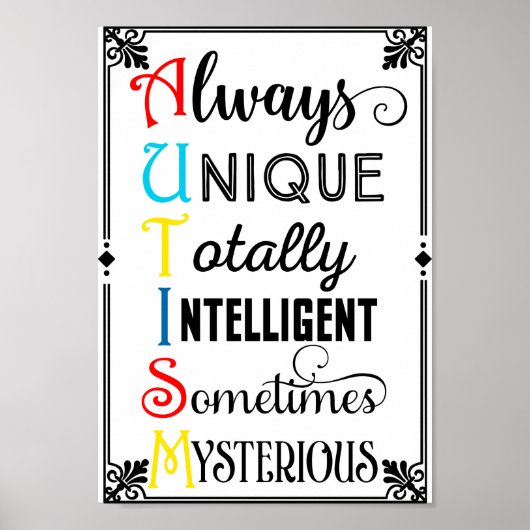 自閉症意識 ポスター (正面)