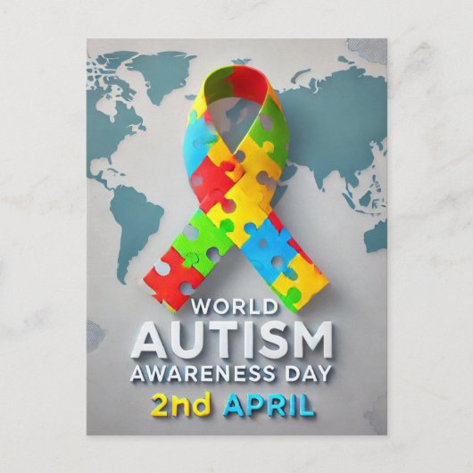 自閉症意識 ポストカード (正面)