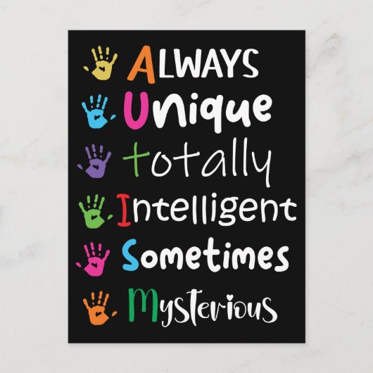 自閉症意識 ポストカード (正面)