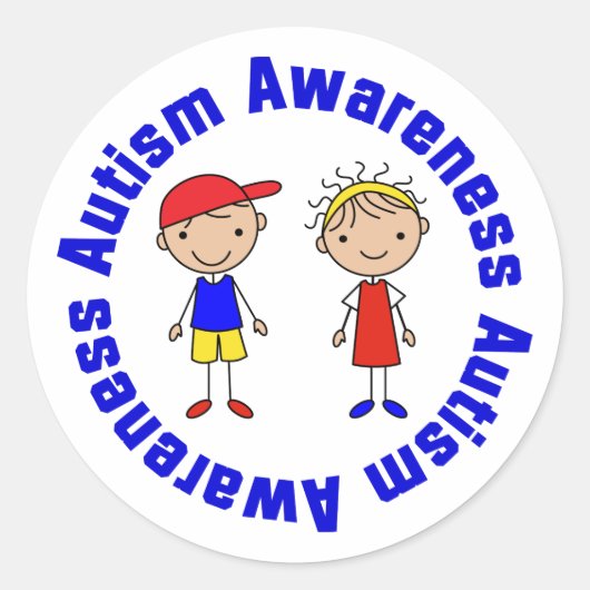 自閉症意識 ラウンドシール (正面)