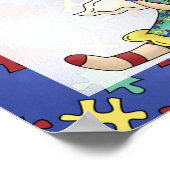 自閉症意識~リトルエンジェルガールD1プリント ポスター (角)