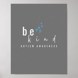 自閉症意識。優しくせよ。ポスターとプリント ポスター