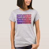 自閉症意識 – 女性の基本Tシャツ Tシャツ (正面)