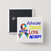 自閉症意識 缶バッジ (正面&裏面)