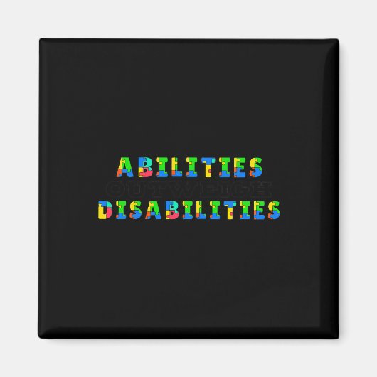 自閉症意識 – 障害を上回る能力 マグネット (正面)