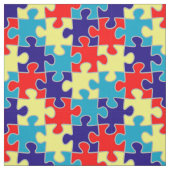 自閉症意識ASDアスペルガーパズルパターン ファブリック (見本)