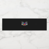 自閉症意識sスケルトンハンドハートパズルPi ペットボトルラベル (シングルラベル)