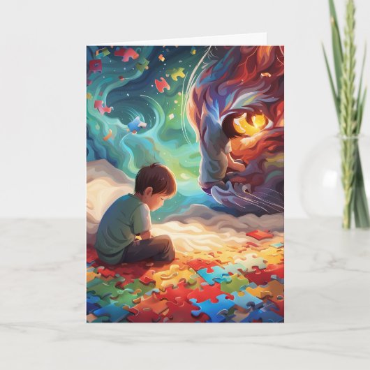 自閉症折りグリーティングカード カード (正面)