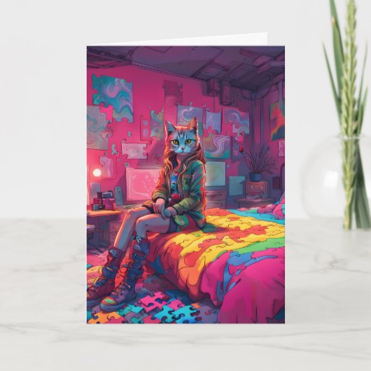 自閉症折りグリーティングカード カード (正面)