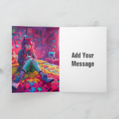 自閉症折りグリーティングカード カード (内部)