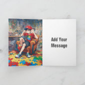 自閉症折りグリーティングカード カード (内部)