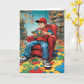 自閉症折りグリーティングカード カード (黄色い花)