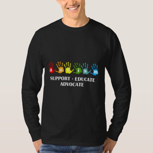 自閉症支援教育推進者 Tシャツ (正面)