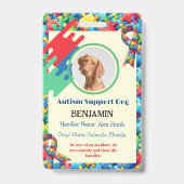 自閉症支援犬ID児童又は成人 バッジ (Front)