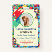 自閉症支援犬ID児童又は成人 バッジ (正面)