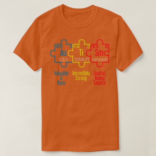 自閉症支援自閉症啓発 Tシャツ (デザイン正面)