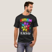自閉症教師パズル 自閉症啓発 自閉症サポート Tシャツ (正面フル)