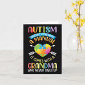 自閉症来は手動で人と共に来もない カード (黄色い花)