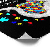 自閉症来は手動で人と共に来もない ポスター (角)