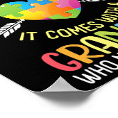 自閉症来は手動で人と共に来もない ポスター (角)