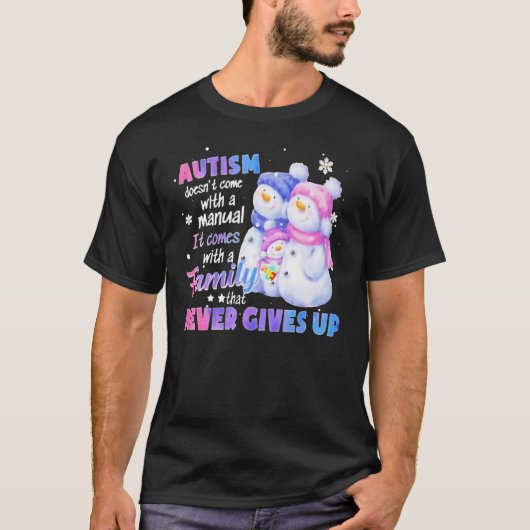 自閉症来は2019tをマニュアルと一緒に来す。 tシャツ (正面)