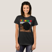 自閉症母Unbreakable Afro Messy Bun自閉症意識 Tシャツ (正面フル)