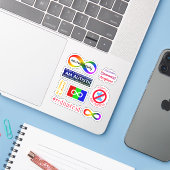 自閉症活動家ステッカーセット シール (ノートパソコンとiPhone)