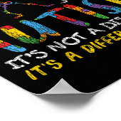 自閉症率 – スケルトン自閉症児A ポスター (角)