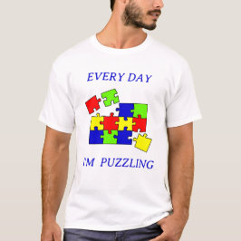 自閉症理解パズル 自閉症啓発デー Tシャツ