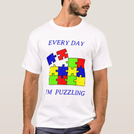自閉症理解パズル 自閉症啓発デー Tシャツ
