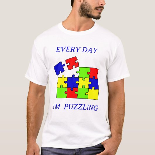 自閉症理解パズル 自閉症啓発デー    Tシャツ (正面)