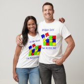 自閉症理解パズル 自閉症啓発デー    Tシャツ (ユニセックス)