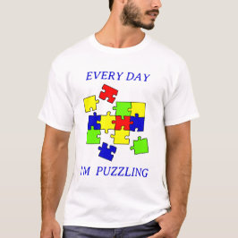 自閉症理解パズル 自閉症啓発デー Tシャツ