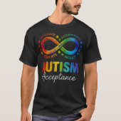 自閉症理解無限大の提唱者 教育 Tシャツ (正面)