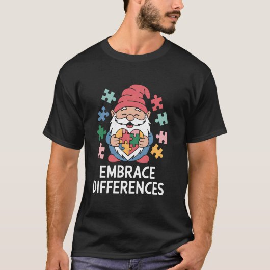 自閉症理解 ノーム 自閉スペクトラム症を受け入れる Tシャツ (正面)