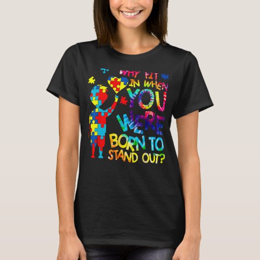 自閉症生まれの時に Tシャツ (正面)