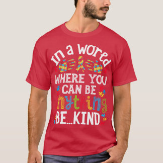 自閉症男性へ女性少年ガールズキッズ先生スタッド Tシャツ