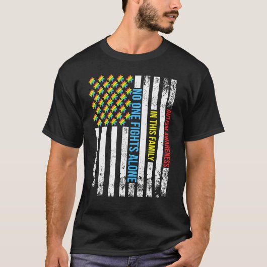 自閉症療法メンタルヘルス啓発自閉症P Tシャツ (正面)