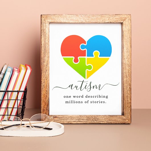 自閉症百万話ハートパズル ポスター