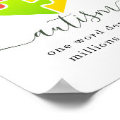 自閉症百万話ハートパズル ポスター (角)