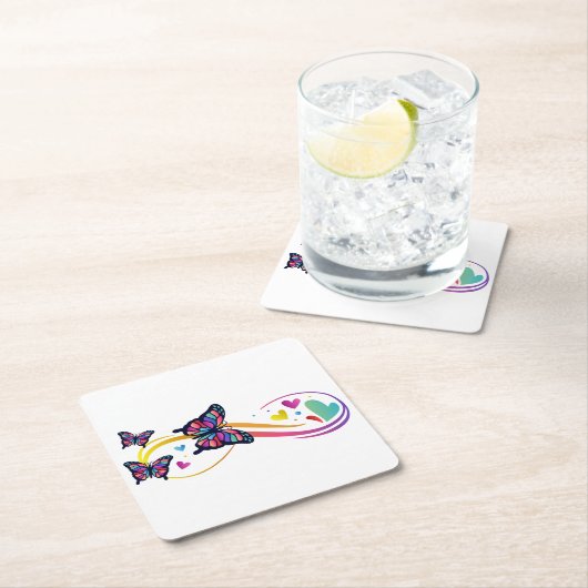 自閉症紙コースター スクエアペーパーコースター (インサイチュ)