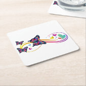 自閉症紙コースター スクエアペーパーコースター (アングル)